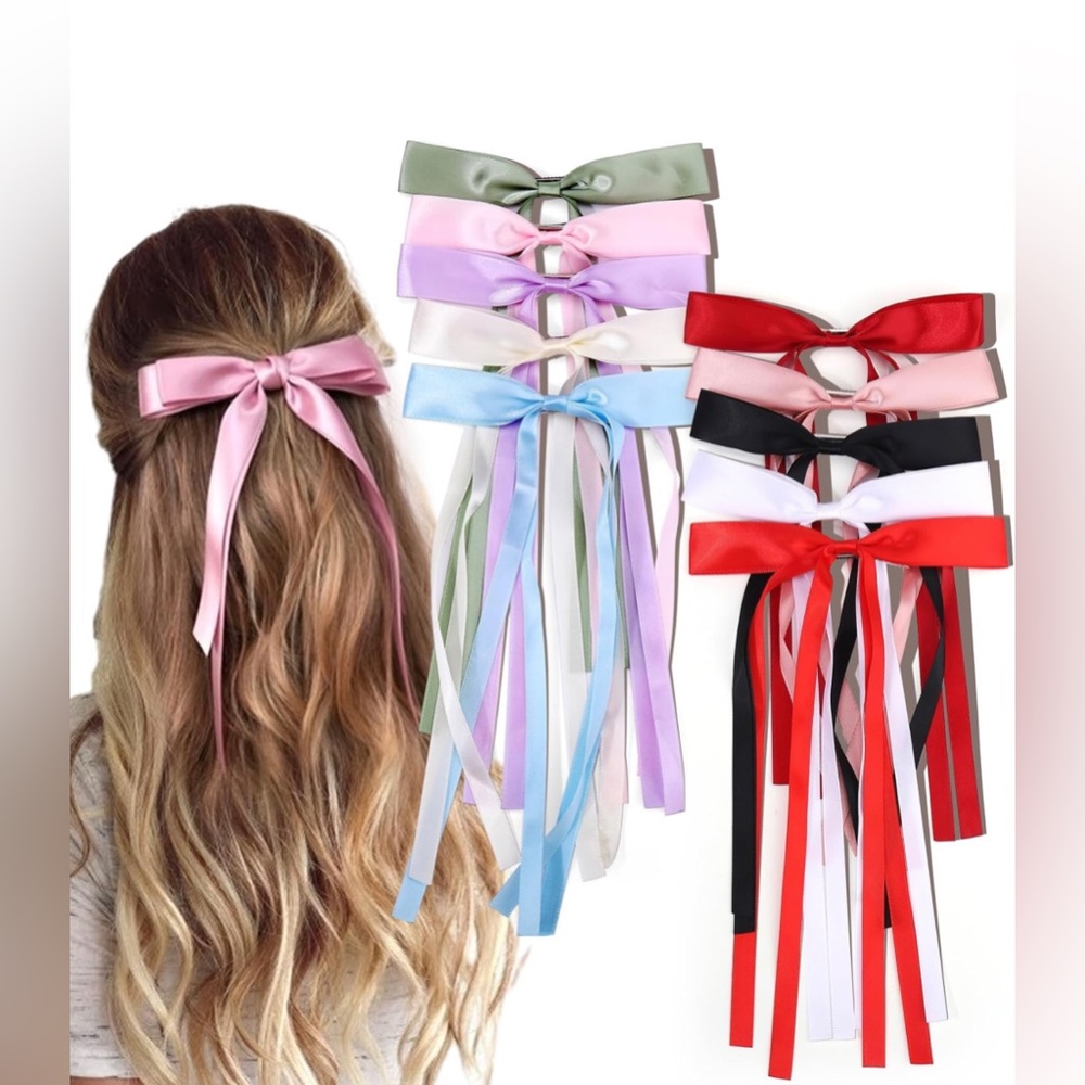 10PCS Bow Hair Clips for Women Girls